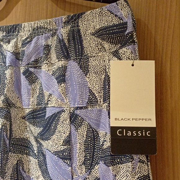 BLACK PEPPER Meadow Leaf Print Mauve High Waisted Midi Skirt - Picture 4 of 6